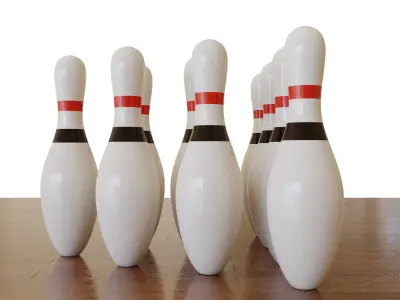 Bowling Pins - PBR - High Quality 3D model