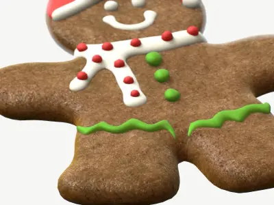 Gingerbread Man Low-poly 3D model