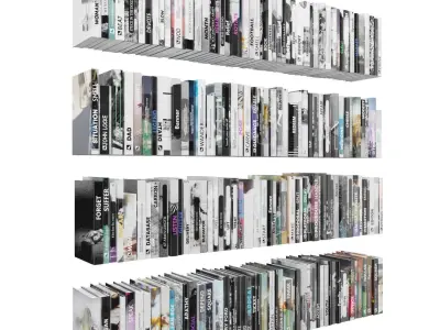 Books 150 pieces 4-7-1 Low-poly 3D model