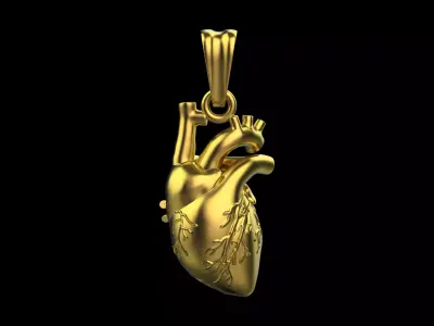 Heart Pendant different sizes N72 3D print model