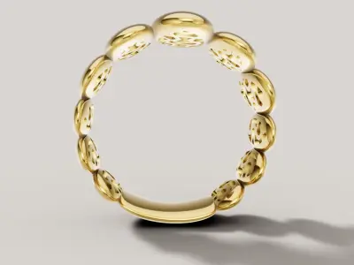 Oval Ring 3D print model C75 3D print model