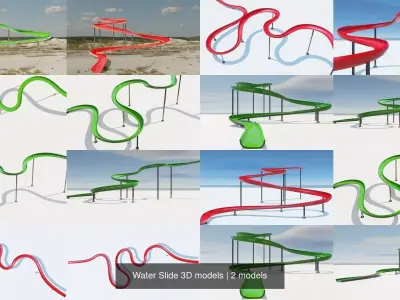 Water Slide 3D models 3D Model Pack get