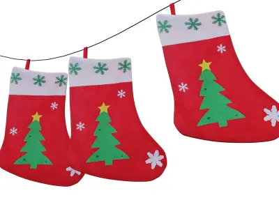 Santa red Sock 3D model