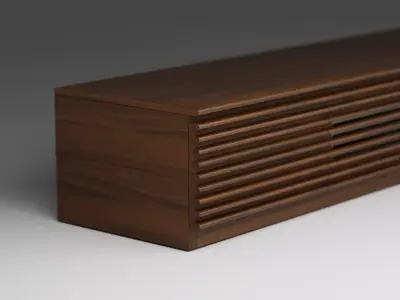 Set of 9 modern wood TV Stands Low-poly 3D model