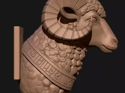 goat sculpture 3D print model