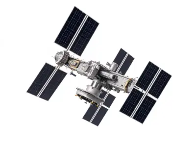 Orbital Space Station model pack Low-poly 3D model