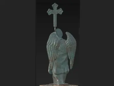 Angels Statues Low-poly 3D model