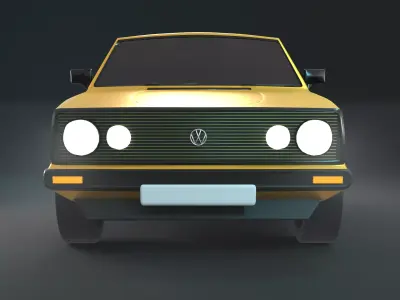 Volkswagen Golf1 - Low poly car Low-poly 3D model