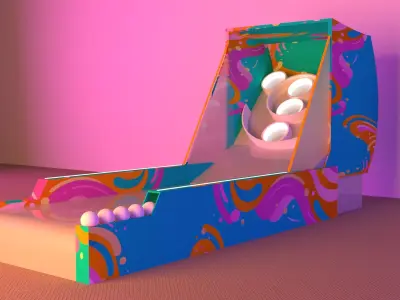 Skee-Ball Low-poly 3D model