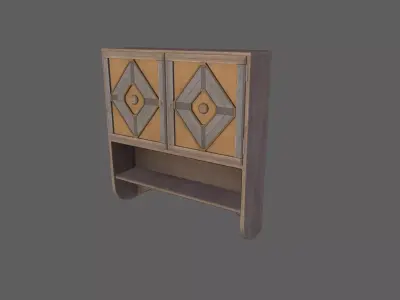 Bathroom vanity unit Low-poly 3D model