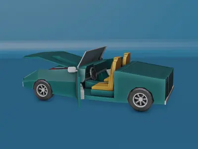 Low poly car  Low-poly 3D model purchase
