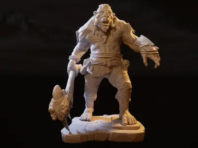 Wild troll printable 3D print model