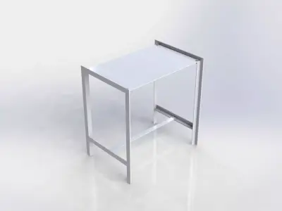 Steel Table  3D model