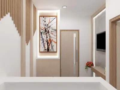 Minimalist Office Interior Design Ready to Render 3D model
