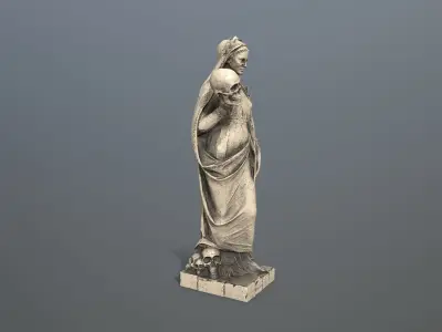 Afrodit Statue Low-poly 3D model