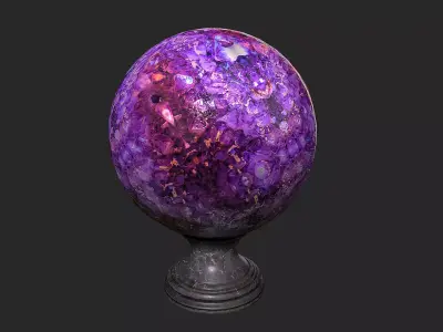 Fortune teller Crystal Ball Low-poly 3D model
