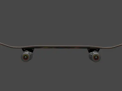 Complete Skateboard Low-poly 3D model
