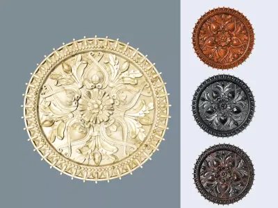 Architectural ornament in a circle 3D model
