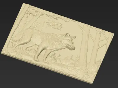 A Wolf in the Forest A118 3D print model