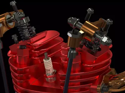 Karl-Erik Olsryd 9-Cylinder Radial Wright J-5 Whirlwind Free 3D model