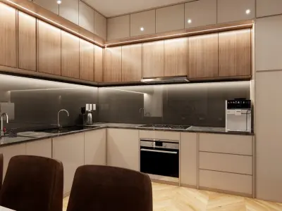 Luxury and modern apartment 3D model
