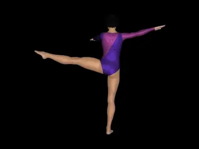 Human Gymnastic Female athlete   3D model