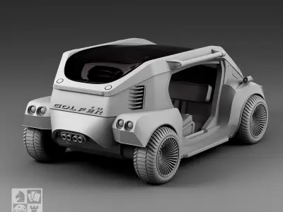 A futuristic car without doors 3D print model
