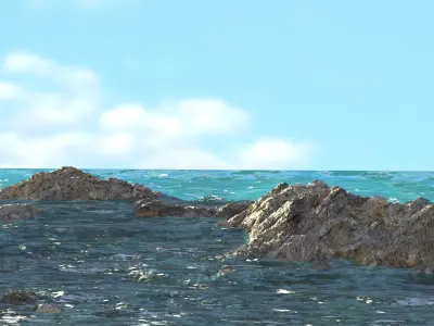 Ionian - nice free sea water shader Free 3D model