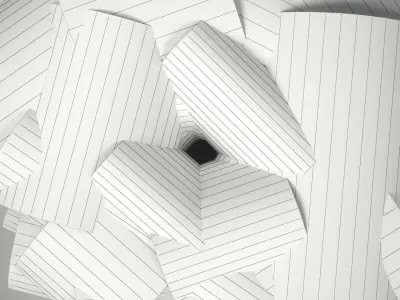 A Spider Plant in Plant Pot Low-poly 3D model