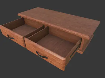 Coffee Table Low-poly 3D model