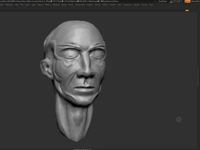 human head modern sculpture 3d print model 119 3D print model