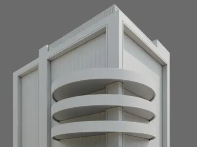 High-Rise building ID008 Free 3D model