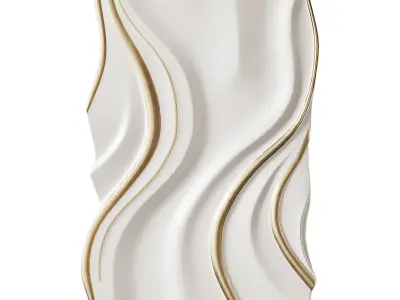 White Modern Wall Decor 3D model