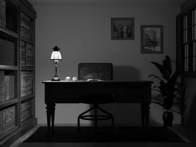 arabic library  3D model