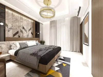 BED ROOM 14 INTERIOR  Low-poly 3D model