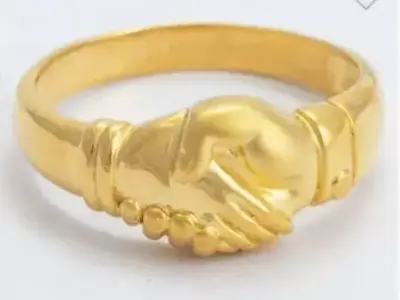 Hand Shake Promise Ring  Amrit Maity Free 3D print model