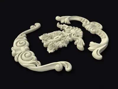 dekor ornament 3D model 8
