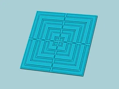 Wall Panel A10 Squares - Interior Design Decoration 3D print model