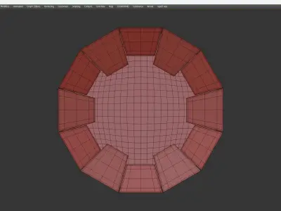DARIAN GOLD MIRROR Low-poly 3D model