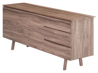 Madison 2 Door 3 Drawer Sideboard in Oak 3D model
