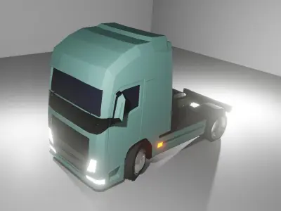 truck Wolvo Low-poly 3D model