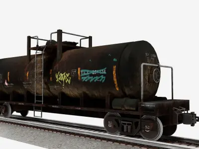 tankar car -oil carrier 3D model