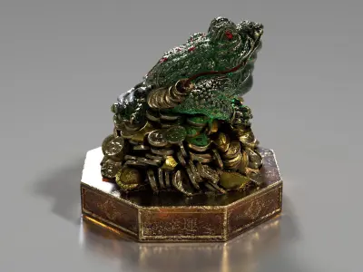 Jin Chan Money Frog Low-poly 3D model