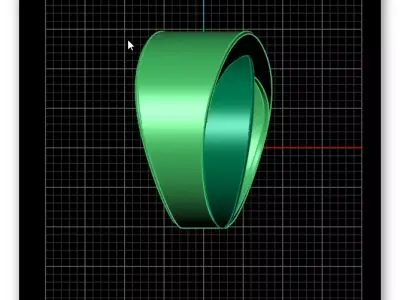 luxury 2 part gold ring 3D print model