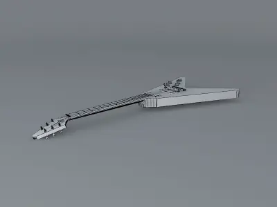 Gibson flying V guitar Free 3D model