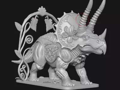 Triceratops 3D print model