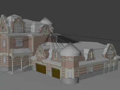 London style PBR House Free low-poly 3D model