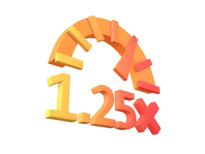 Speed 1 point 25 Symbol v1 003 Low-poly 3D model