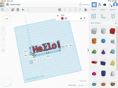 Hello 3d text stl  3D print model