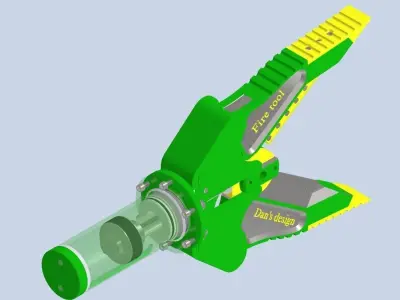 Emergency rescue tools hydraulic cutting shears for firefighters 3D model